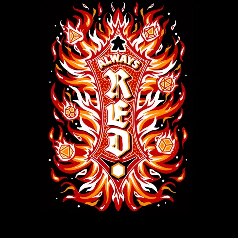 T-shirt: Red - damski S