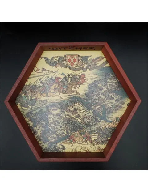 Drewniany Dice Tray - The Witcher