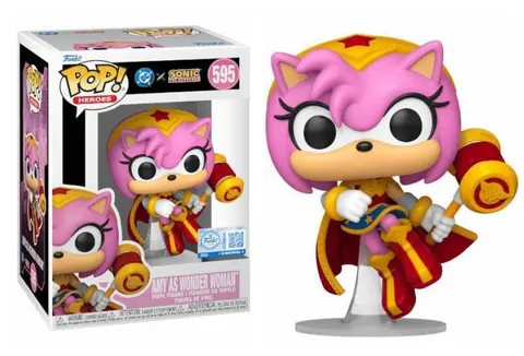 Amy as Wonder Woman 595 DC x Sonic Funko POP! Vinyl