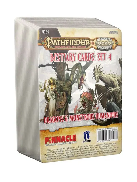 Pathfinder® for Savage Worlds: Bestiary Cards Pack 4 – Dragons & Monstrous Humanoids