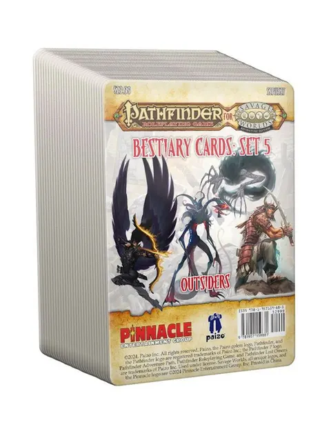 Pathfinder® for Savage Worlds: Bestiary Cards Pack 5 – Outsiders