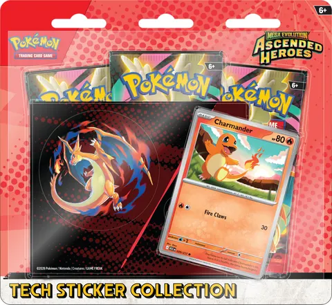 Pokémon TCG: Mega Evolution - Ascended Heroes - Tech Sticker Collection - Charmander/Mega Charizard Y
