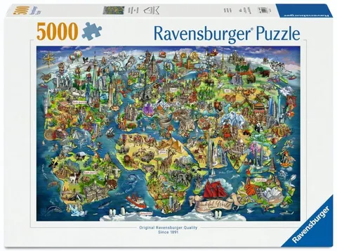 Puzzle 5000 Illustrated World Map
