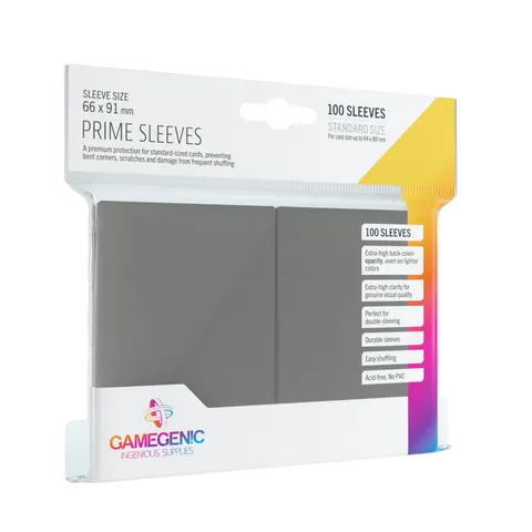 Koszulki na karty Gamegenic: Prime CCG (64x89 mm) - Dark Gray - 100 sztuk