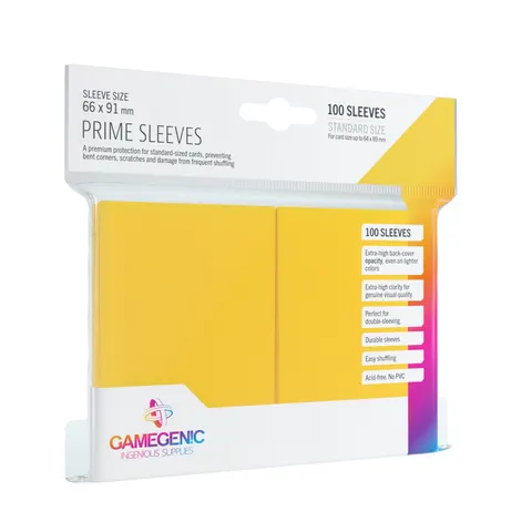 Koszulki na karty Gamegenic: Prime CCG (64x89 mm) - Yellow - 100 sztuk