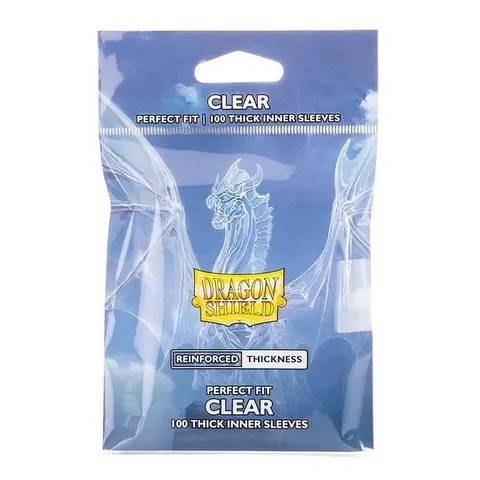 Koszulki na karty Dragon Shield: Perfect Fit Thick Inner - Clear 100 sztuk