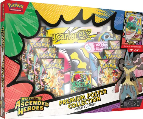 Pokémon TCG: Mega Evolution - Ascended Heroes - Premium Poster Collection - Lucario