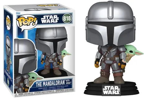 The Mandalorian with Grogu 818 Star Wars Funko POP! Vinyl