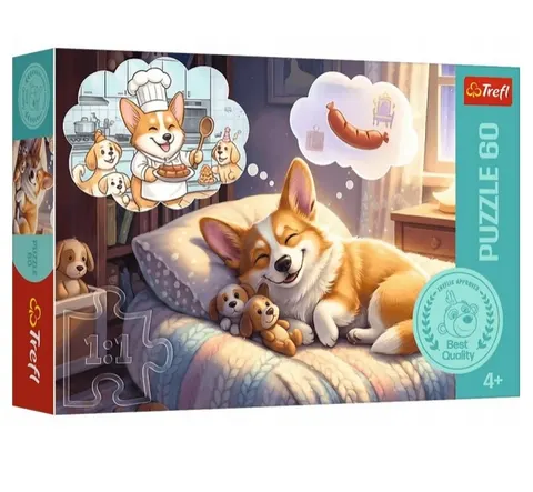 Puzzle Corgi w krainie snów 60 el. Trefl