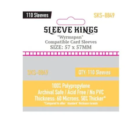 Koszulki na karty Sleeve Kings 57x57mm 110 sztuk