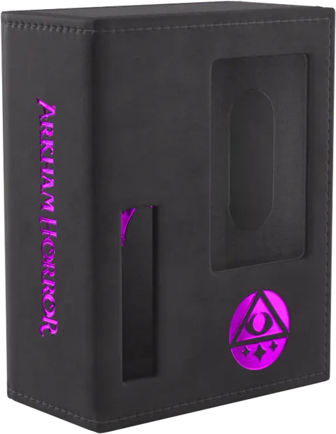 Pudełko na karty Gamegenic: Arkham Horror - Investigator Deck Tome - Mystic (Black-Purple)