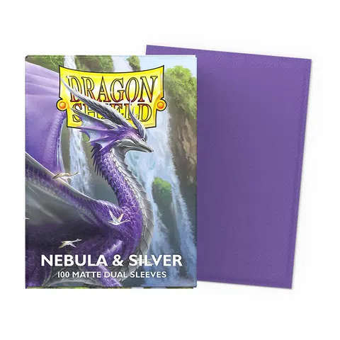 Koszulki na karty Dragon Shield: Matte Dual - Nebula & Silver - 100 sztuk