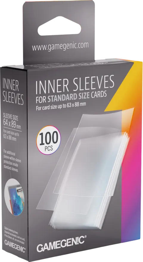 Koszulki na karty Gamegenic: Inner Sleeves - Standard (64x89 mm) - 100 sztuk
