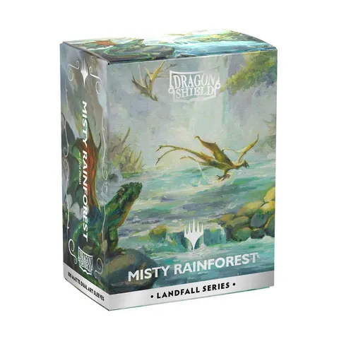 Koszulki na karty Dragon Shield Matte Dual Art - Landfall Series - Misty Rainforest - 100 sztuk