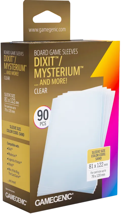 Koszulki na karty Gamegenic: Dixit/Mysterium (81x122 mm) - Clear - 90 sztuk