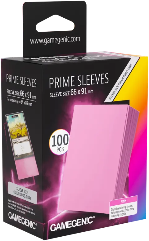 Koszulki na karty Gamegenic: Prime Sleeves (66x91 mm) - Pink - 100 sztuk