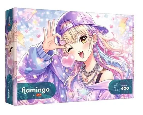 Puzzle 400 Flamingo - Pastelowy urok