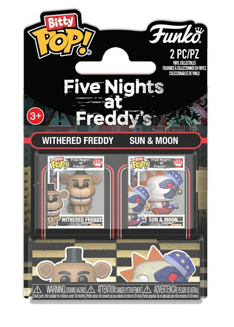 Funko Bitty POP Five Nights at Freddys: 2-Pack Withered Freddy & Sun & Moon