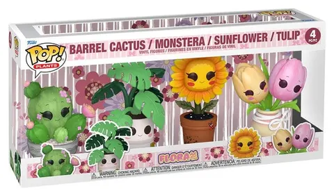 Funko POP Flora: 4-Pack Cactus, Monstera, Sunflower, Tulip