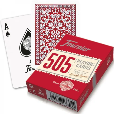 Karty do gry Fournier 505 Poker - czerwone