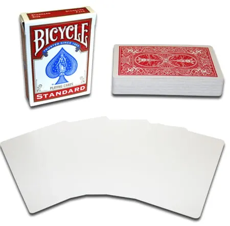 Karty do gry Bicycle: Blank Face - czerwone