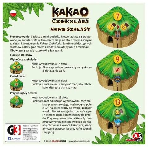 Kakao - dodatek. Nowe szałasy (edycja międzynarodowa)