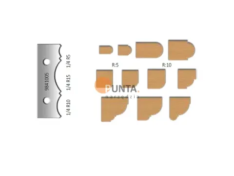 Virutex Zestaw ostrzy HM 1/4 R=5 10 i 15 9841005