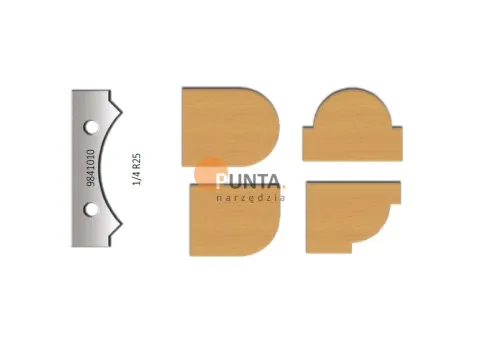 Virutex Zestaw ostrzy HM 1/4 R=25 9841010
