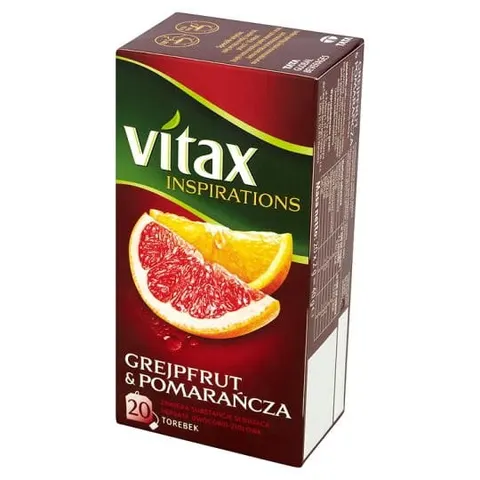 HERBATA VITAX INSPIRATIONS EKSPRESOWA 20 torebek GREJFRUT & POMARAŃCZA