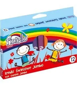 Kredki Świecowe Fiorello JUMBO 12 kolorów