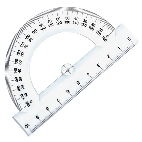 Kątomierz szkolny plastikowy 180st/10cm 21003 LENIAR