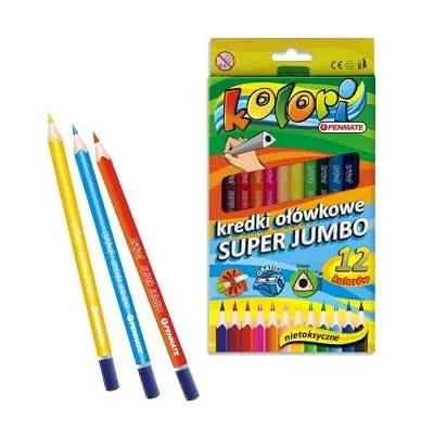 Kredki PENMATE 12k Jumbo trójkątne + temp.