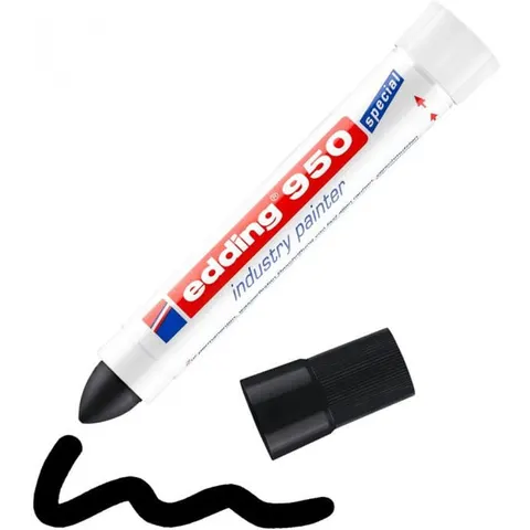 Marker Przemysłowy Permanentny W Paście Gruby Edding 1cm Czarny