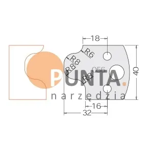 Dimar nóż i ogranicznik HSS prof. 056 40 symbol: D3305640 D3405640