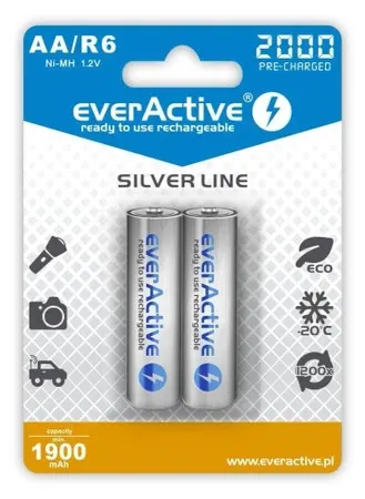 Everactive Akumulator R6/AA NI-MH 2000 2BL 1900 MAH / NIMH Silver Line