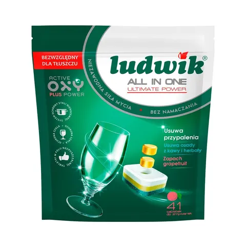 LUDWIK TABLETKI DO ZMYWAREK ALL IN ONE 41 SZT. GRAPEFRUIT