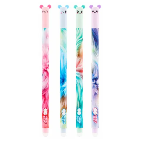 Długopis wymazywalny USZAKI FLUFFY HA 4120 01UF-3 HAPPY COLOR