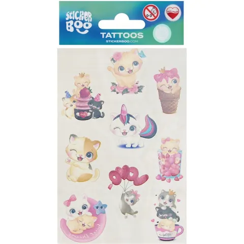 Tatuaże kotki Sticker Boo