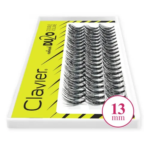 CLAVIER Kępki rzęs DU2O Double Volume, 13 mm