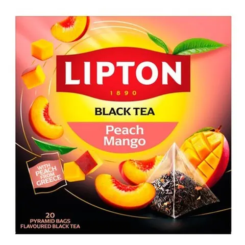 Herbata LIPTON Discovery Collection czarna brzoskwinia i mango 20 piramidek