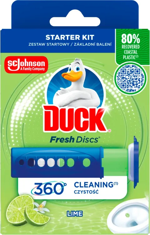 Duck Fresh Discs Lime - Żelowy Krążek Do Toalety 36ml + Aplikator