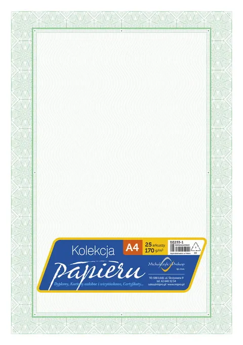 Michalczyk i Prokop Dyplom, Certyfikat A4 DZ253