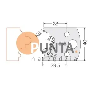 Dimar nóż i ogranicznik HSS prof. 036 40 symbol: D3303640 D3403640