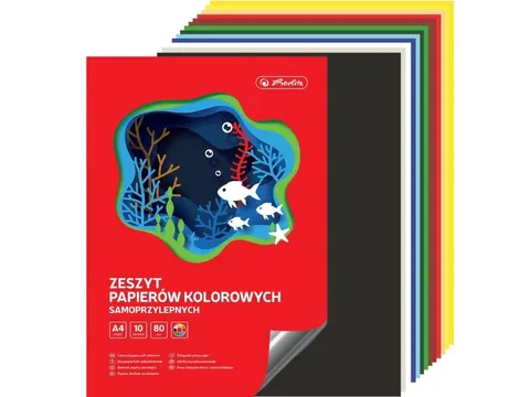 Zeszyt Papierów Kolorowych Samoprzylepnych A4 Herlitz 9583709