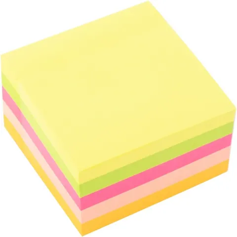 Bloczek samoprzylepny 75x75mm 400k neonowy D.RECT (009328)