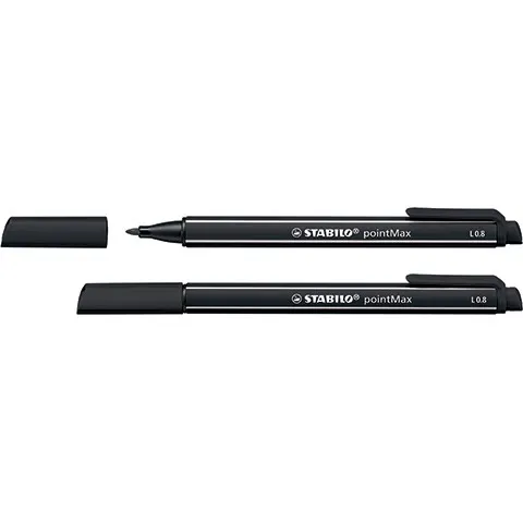 Cienkopis STABILO pointMAX czarny 488/46