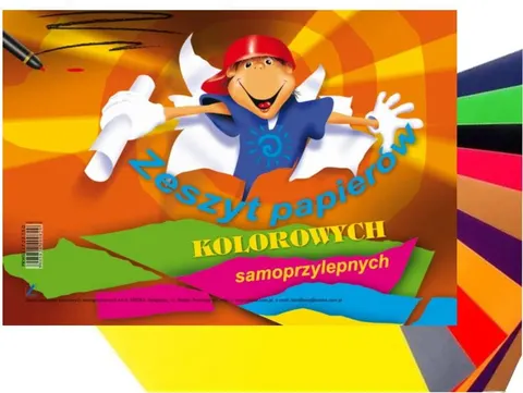 Zeszyt papierów kolorowych Kreska A4 samoprzylepny