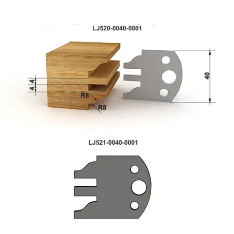 Globus Noże i ograniczniki 40 mm LJ521-0040-0001