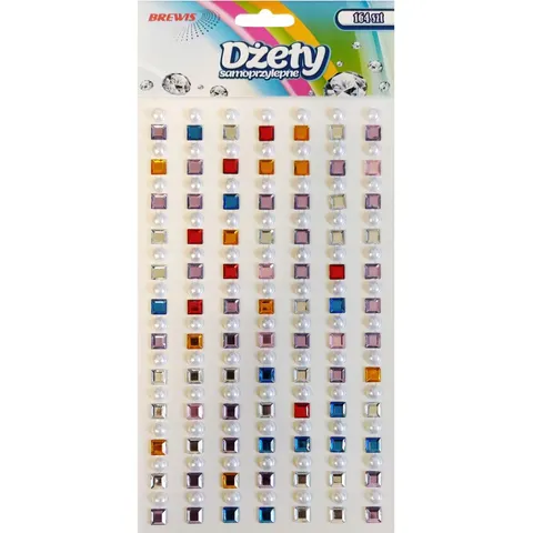 Dżety samoprzylepne kwadraty 164szt. DS88 BREWIS