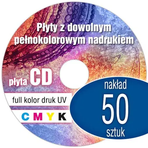Płyty CD + nadruk UV - pakiet 50 szt.
